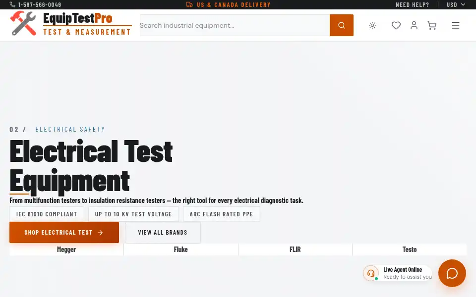 Screenshot of equiptestpro.com