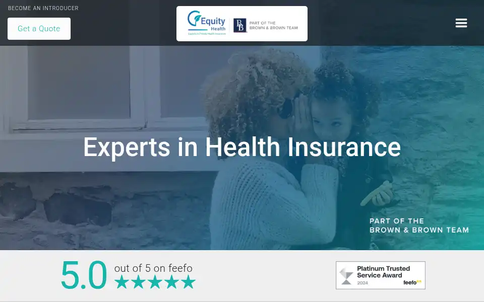 Screenshot of equityhealth.co.uk