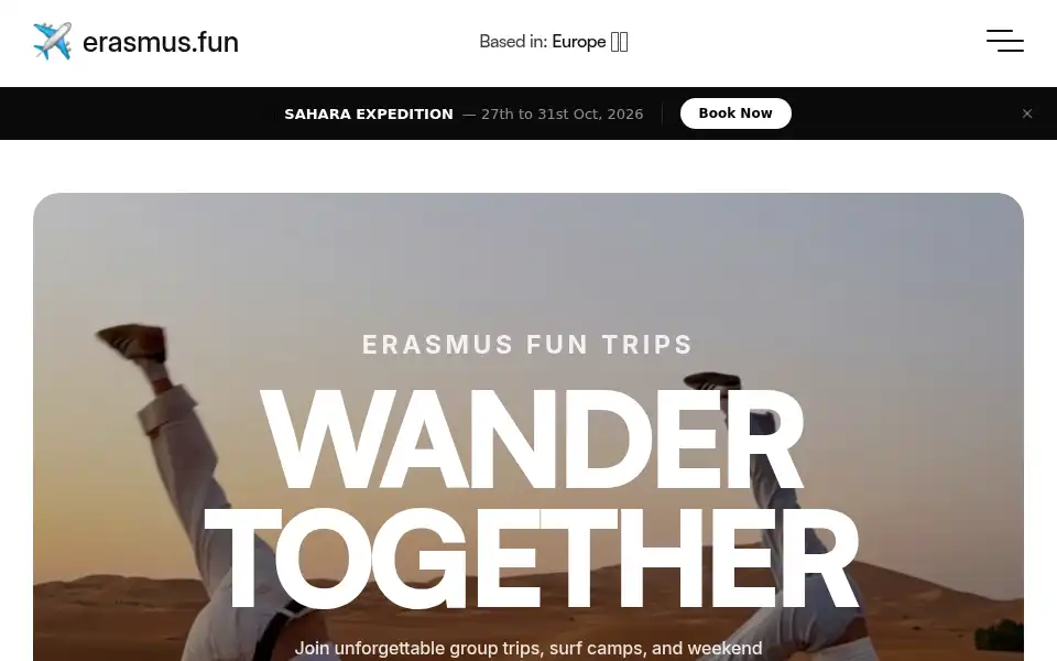 Screenshot of erasmus.fun
