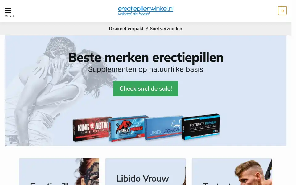 Screenshot of erectiepillenwinkel.nl