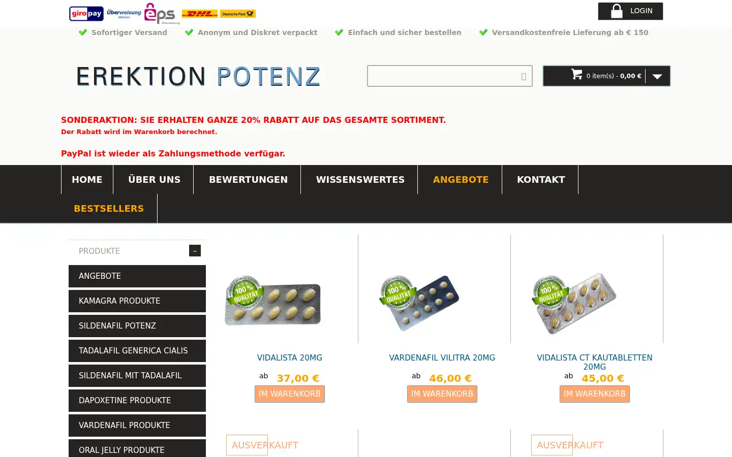 Screenshot of erektionpotenz.org
