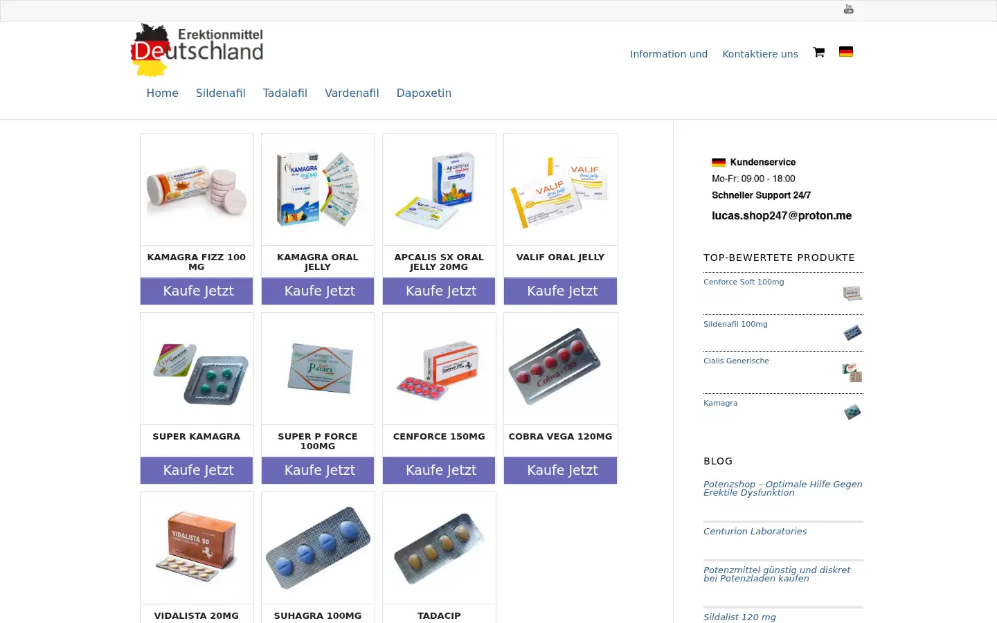 Screenshot of erektionsmittel-deutschland.eu
