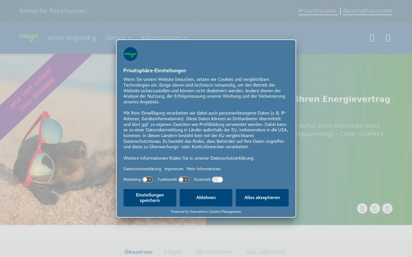 Screenshot of erenja.de
