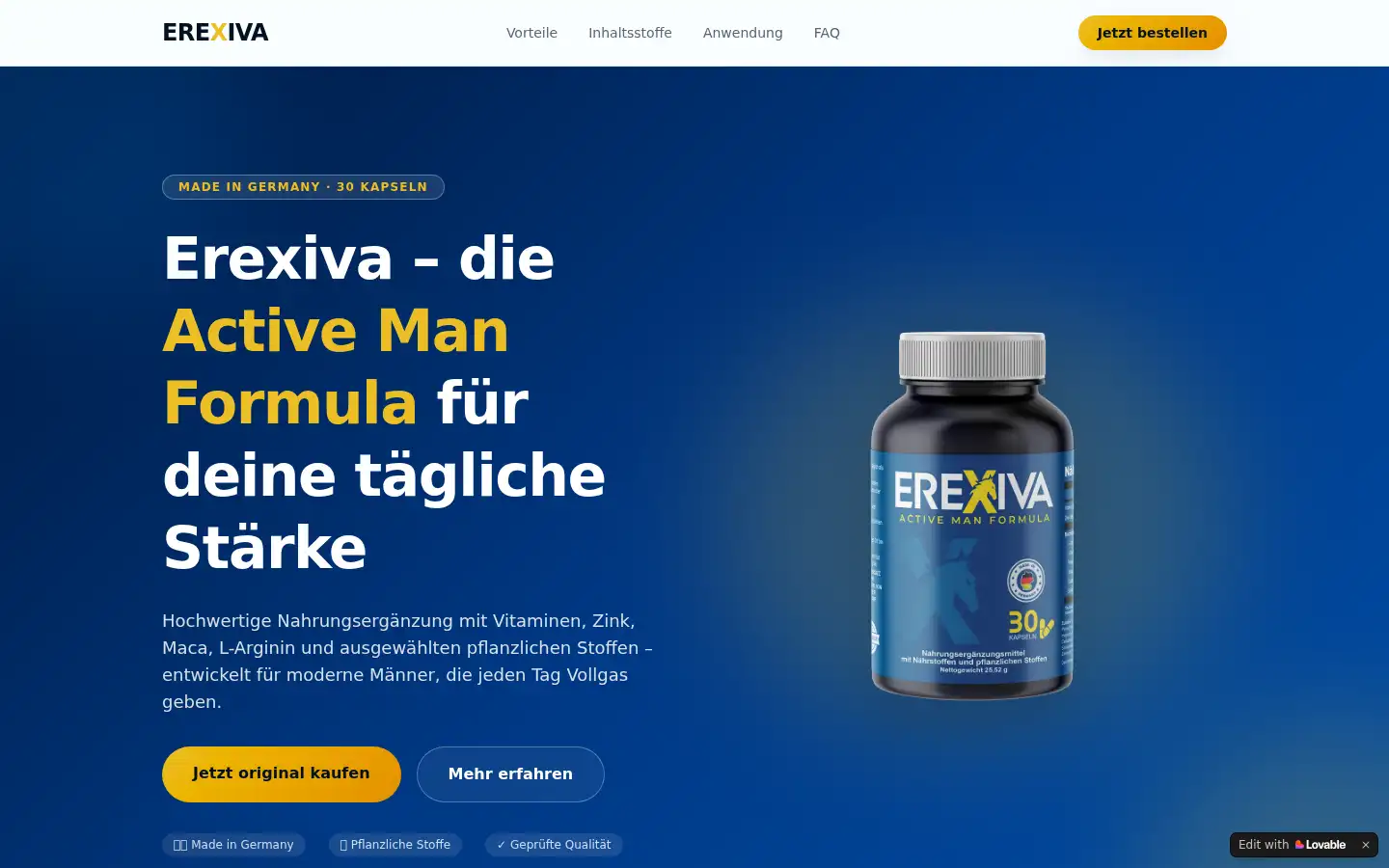 Screenshot of erexiva-erfahrungen.lovable.app