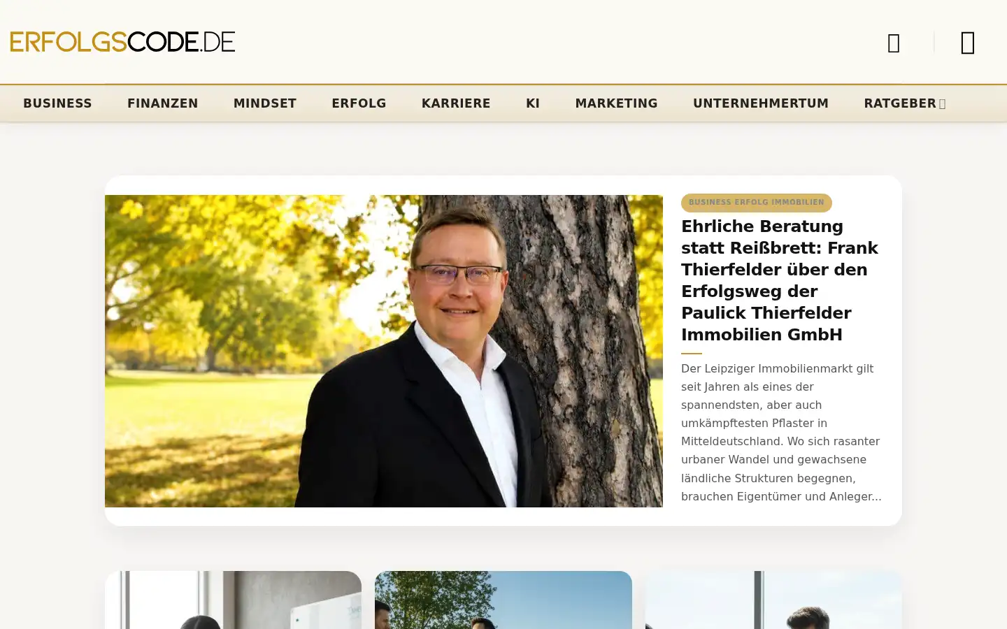 Screenshot of erfolgscode.de