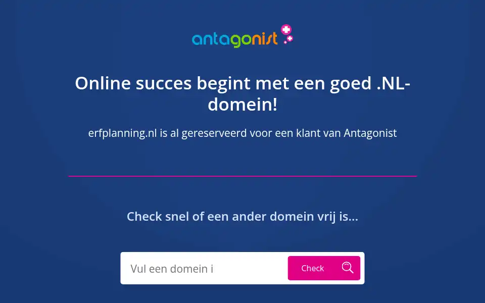 Screenshot of erfplanning.nl