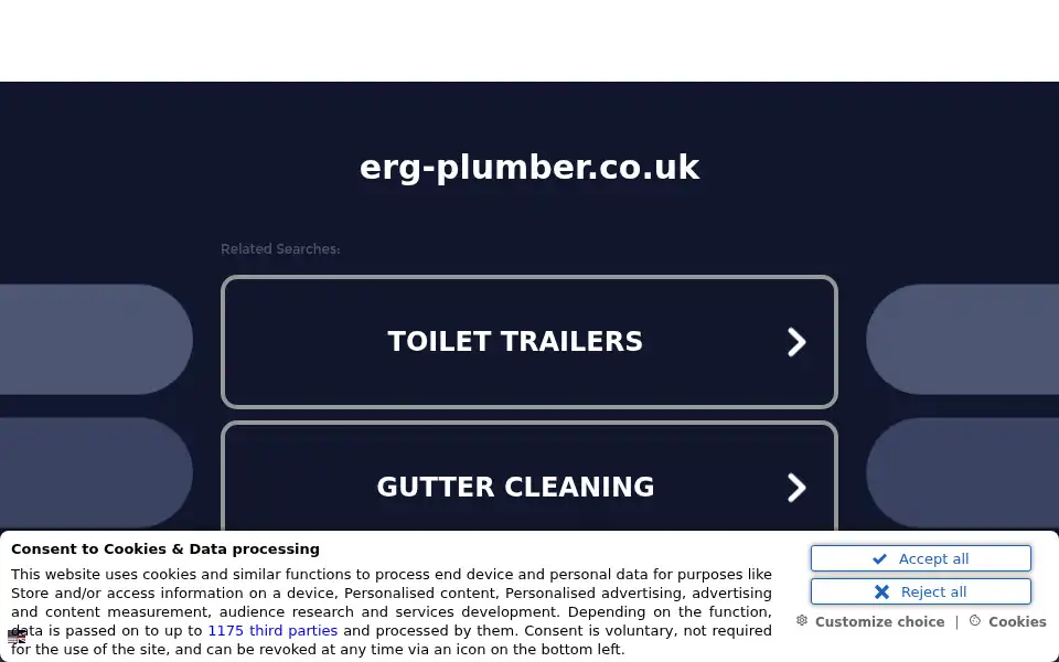 Screenshot of erg-plumber.co.uk