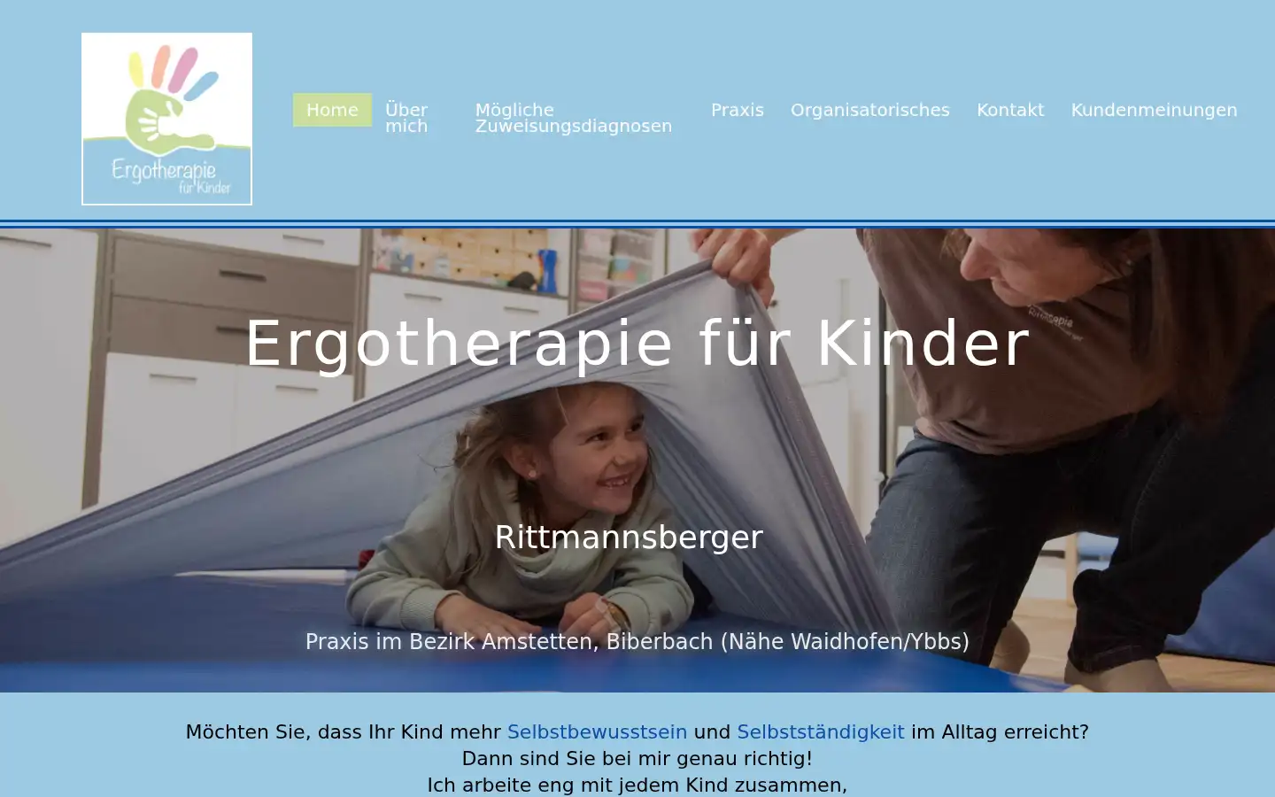 Screenshot of ergo-biberbach.at
