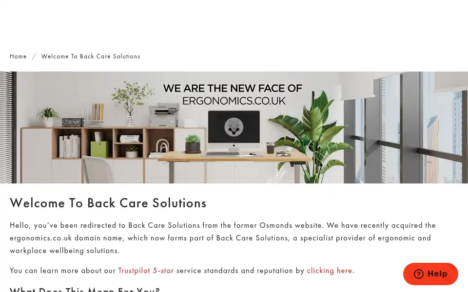 Screenshot of ergonomics.co.uk