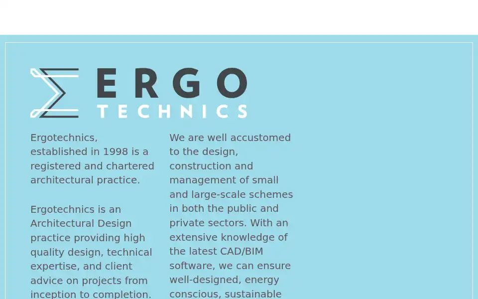 Screenshot of ergotechnics.com
