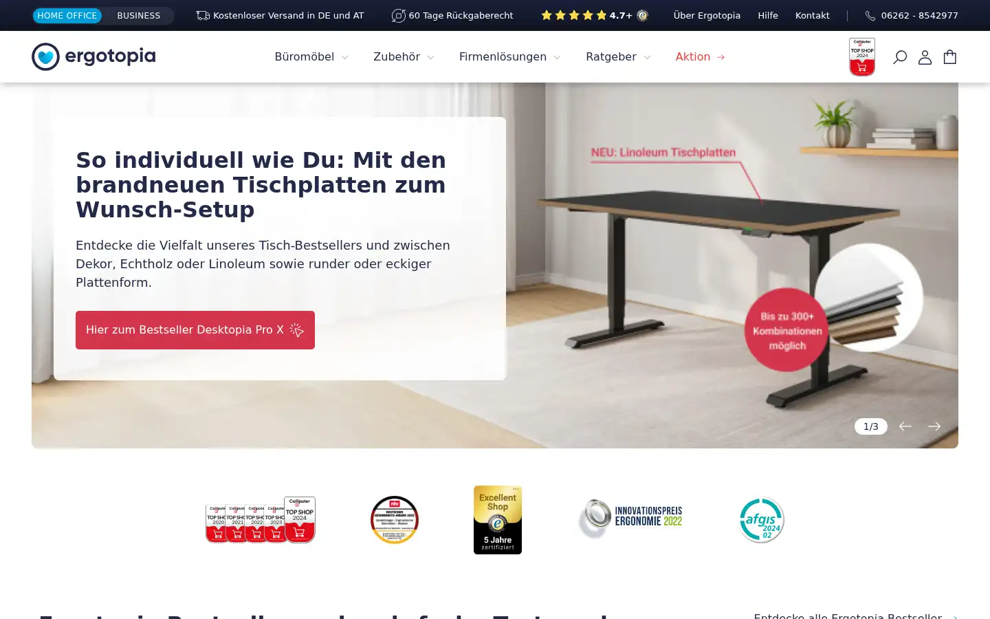 Screenshot of ergotopia.de