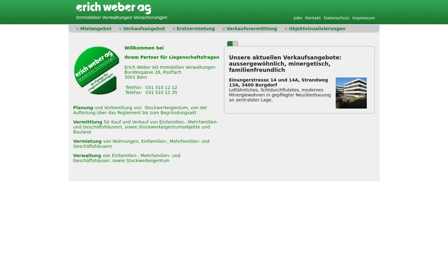 Screenshot of erich-weber.ch