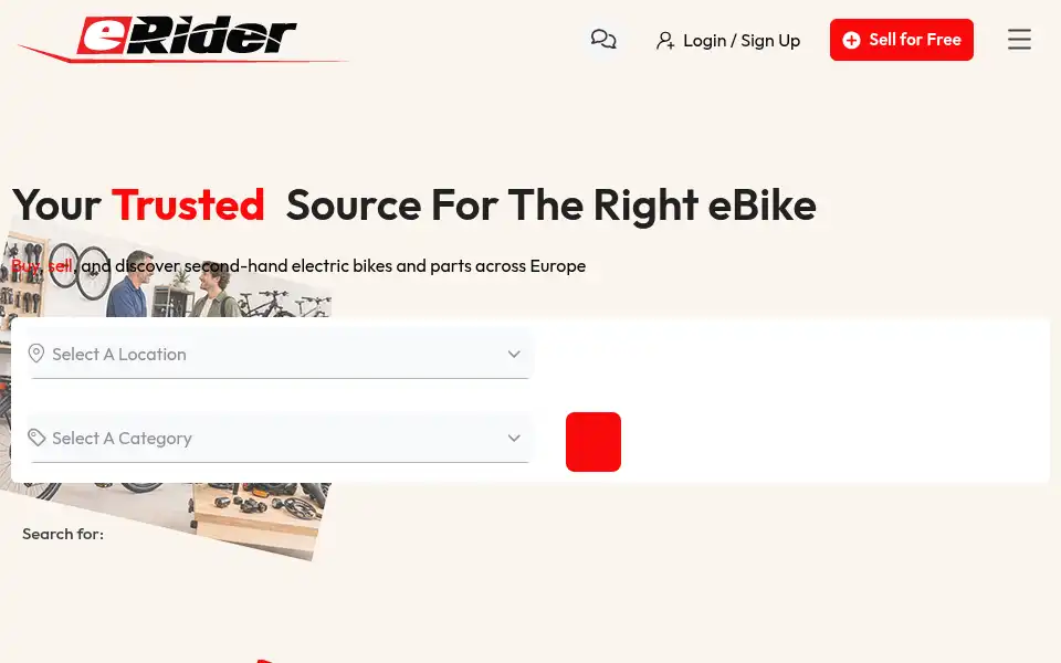 Screenshot of erider.com