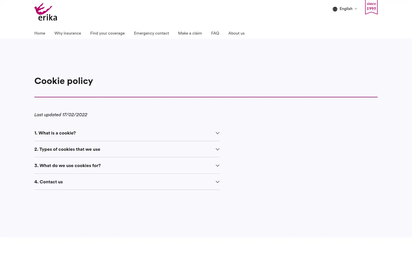 Screenshot of erikainsurance.com