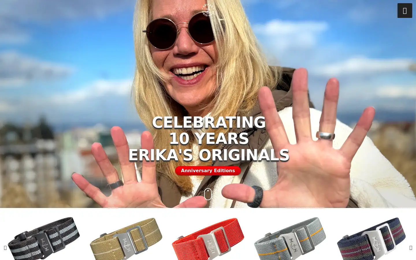 Screenshot of erikasoriginals.com
