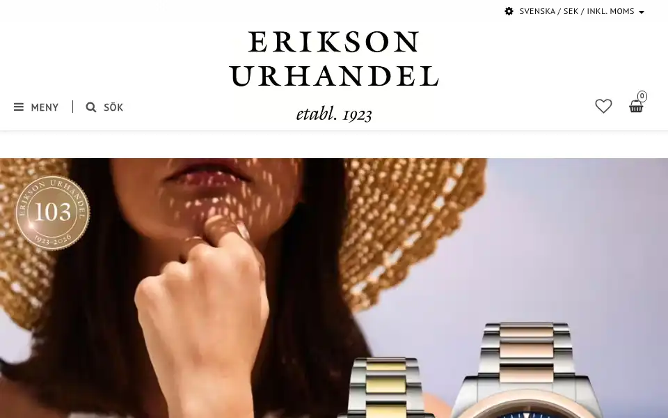 Screenshot of eriksonurhandel.se
