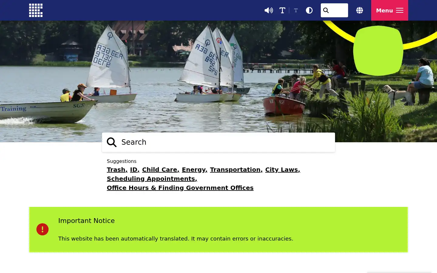 Screenshot of erlangen.de