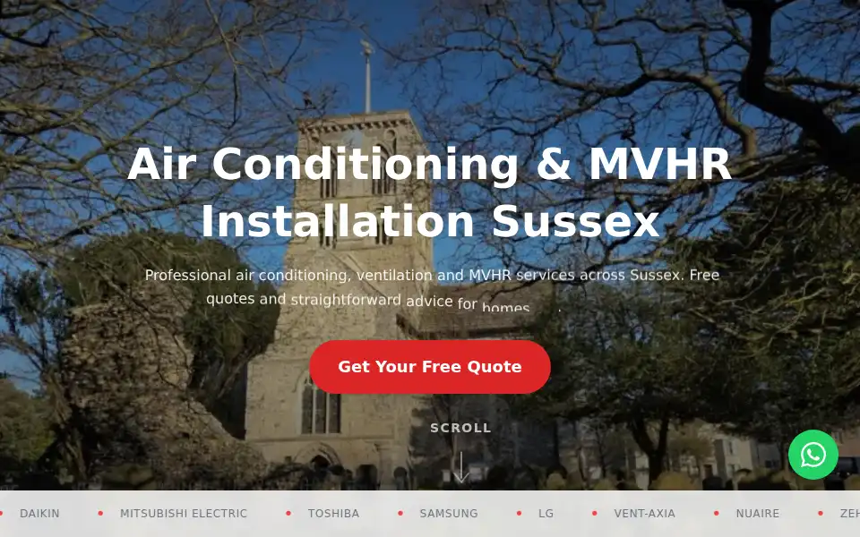 Screenshot of ernest-aircooling.co.uk
