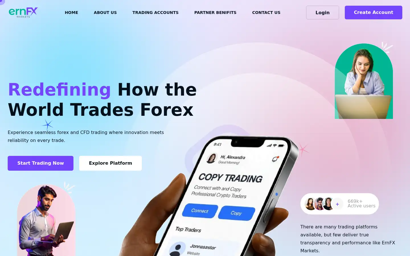 Screenshot of ernfxmarkets.com