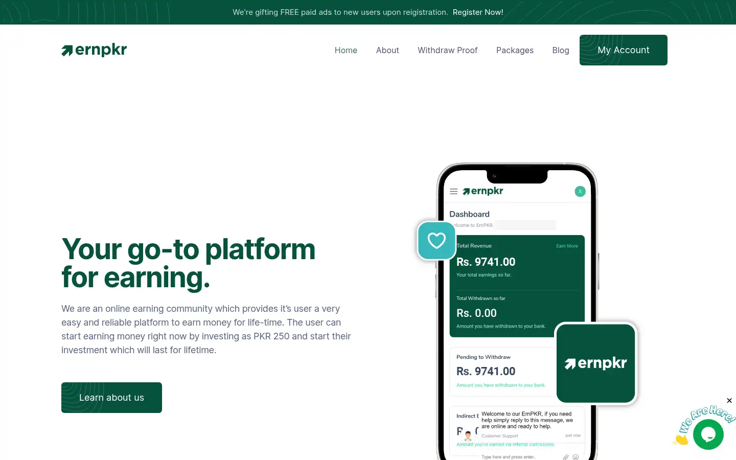 Screenshot of ernpkr.com
