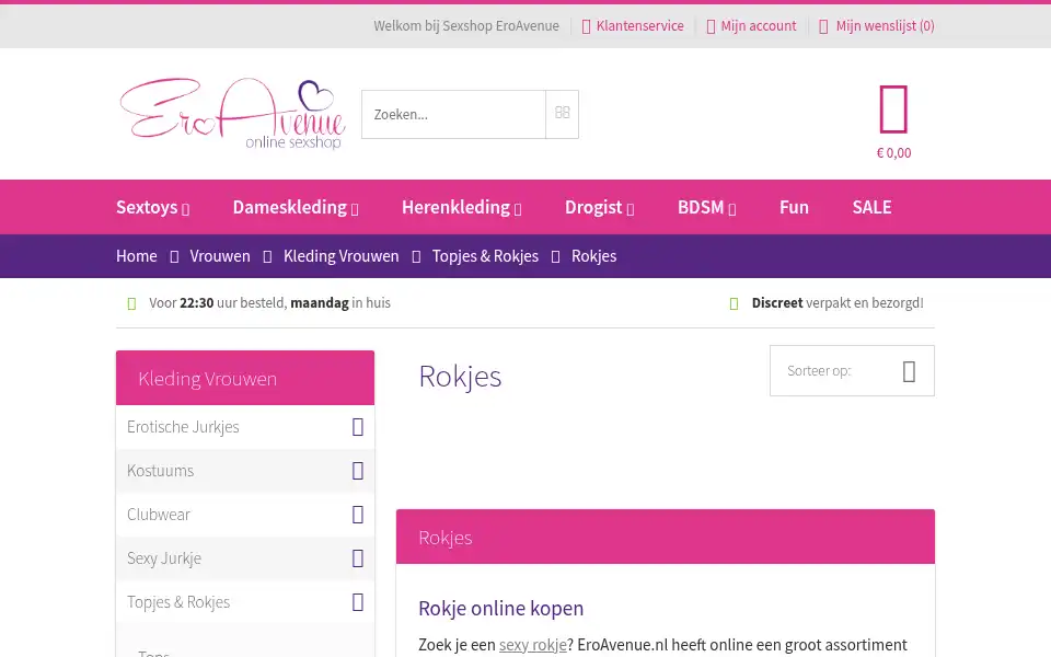Screenshot of eroavenue.nl
