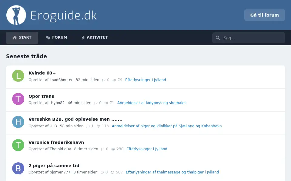 Screenshot of eroguide.dk