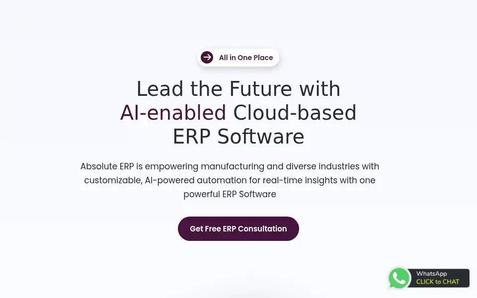 Screenshot of erpabsolute.com