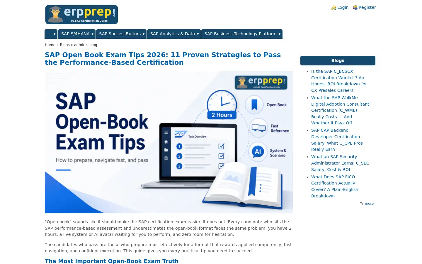 Screenshot of erpprep.com