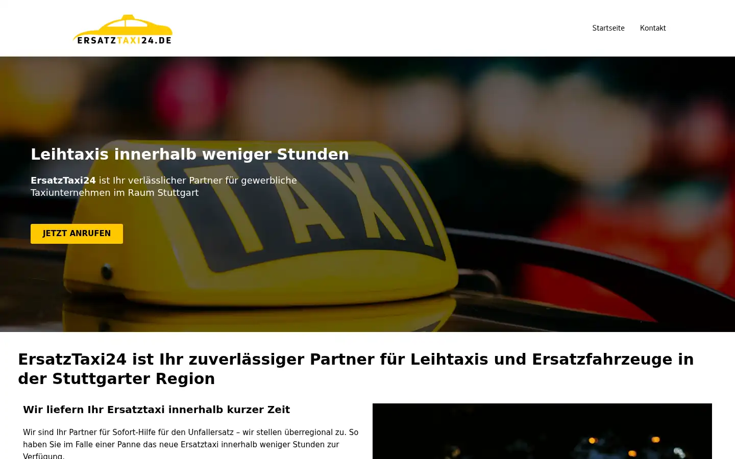 Screenshot of ersatztaxi24.de