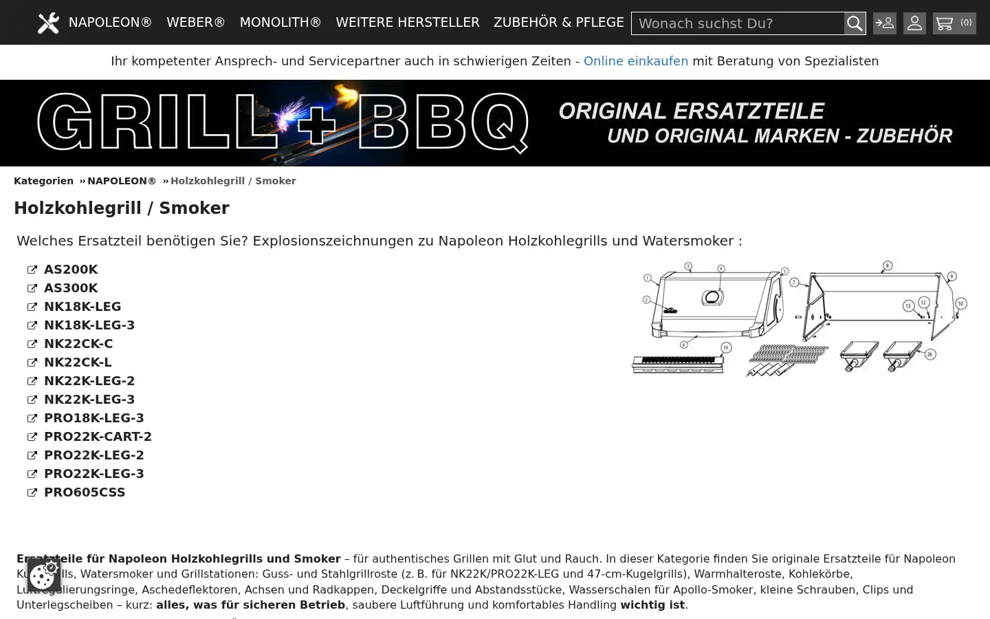 Screenshot of ersatzteile-grill.de