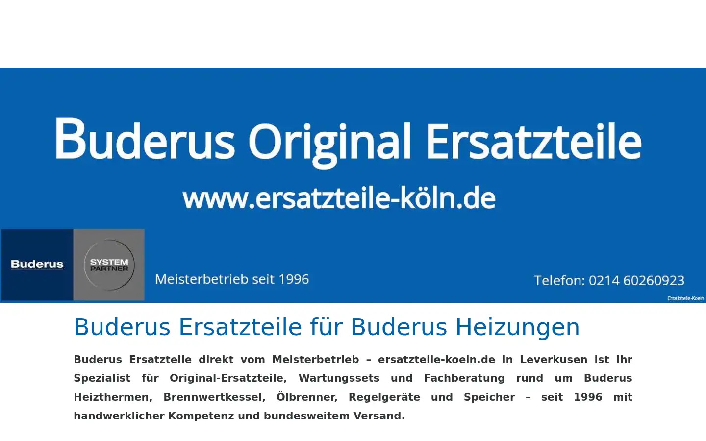 Screenshot of ersatzteile-koeln.de