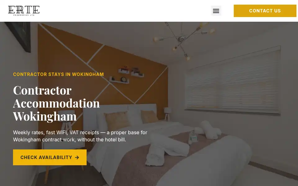Screenshot of erteproperties.co.uk