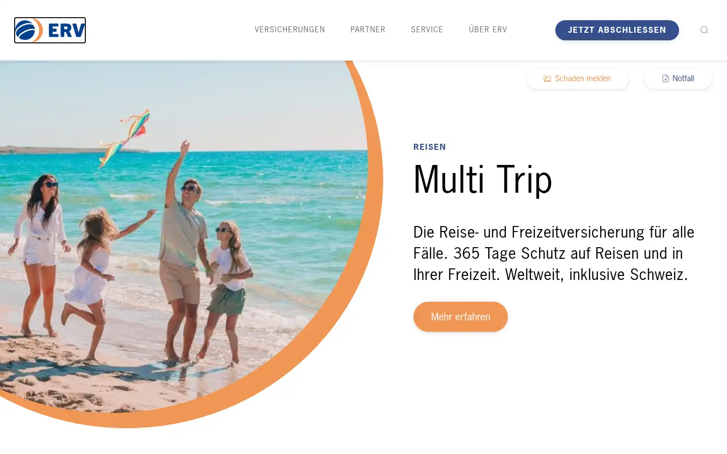 Screenshot of erv.ch