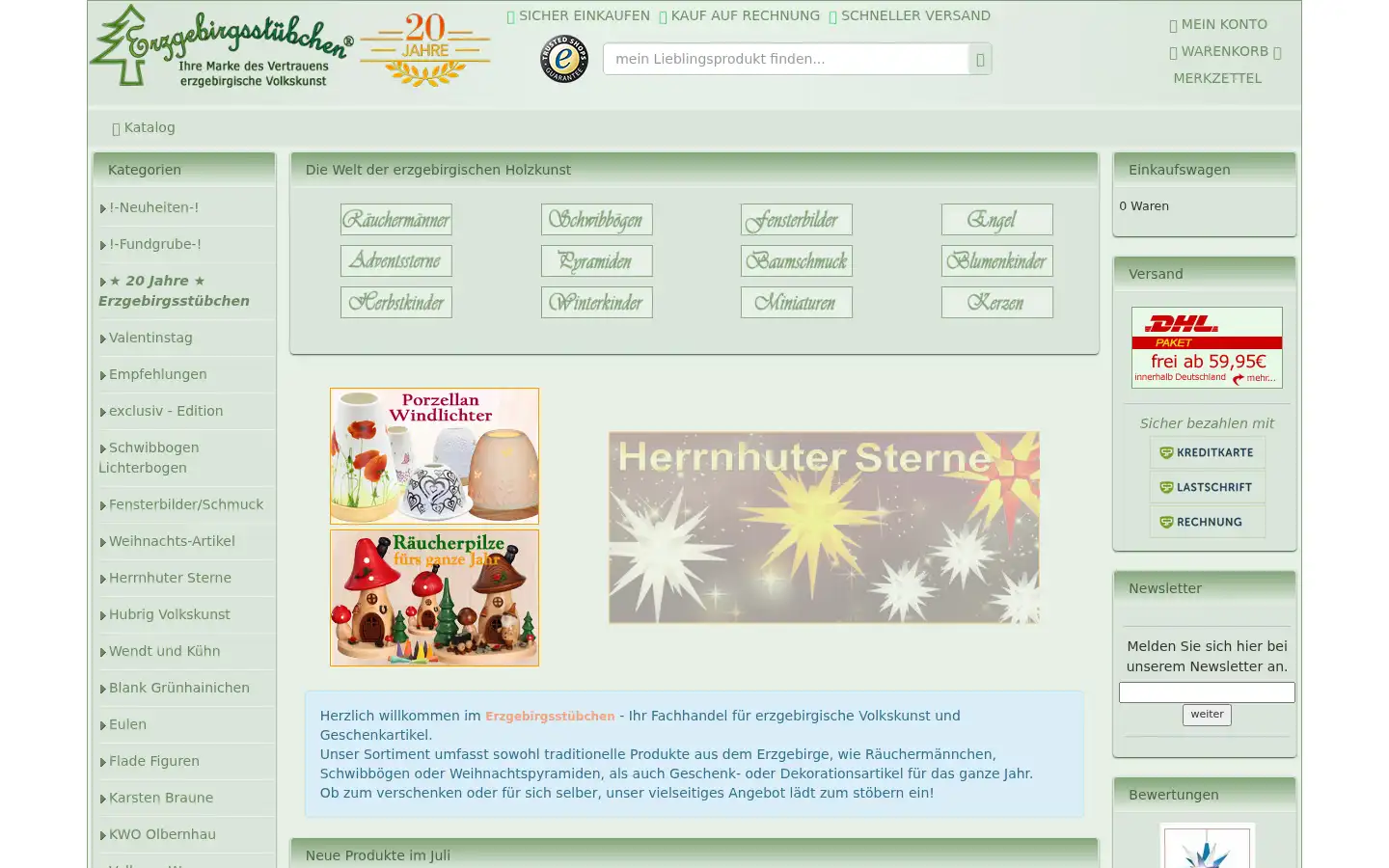 Screenshot of erzgebirgsstuebchen.de