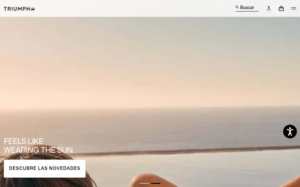 Screenshot of es.triumph.com
