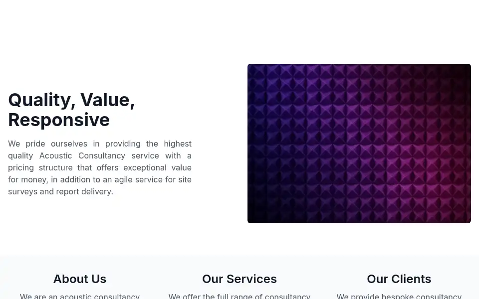 Screenshot of esacoustics.com
