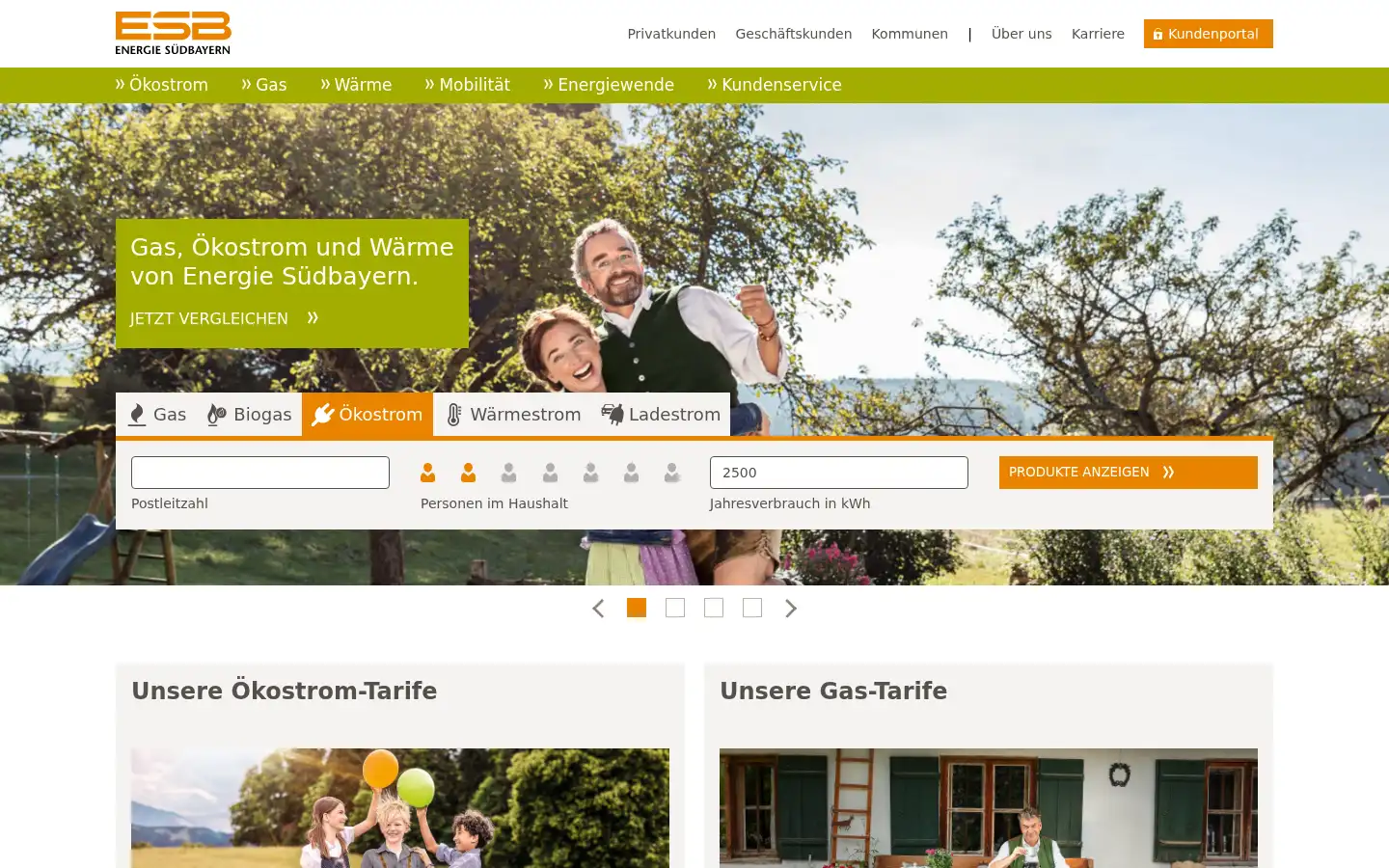 Screenshot of esb.de