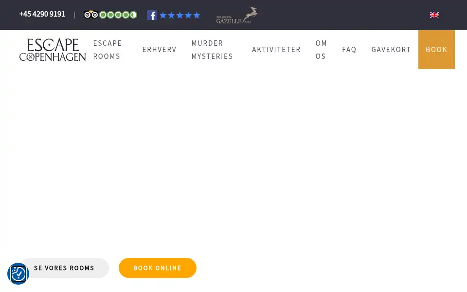 Screenshot of escape-cph.dk