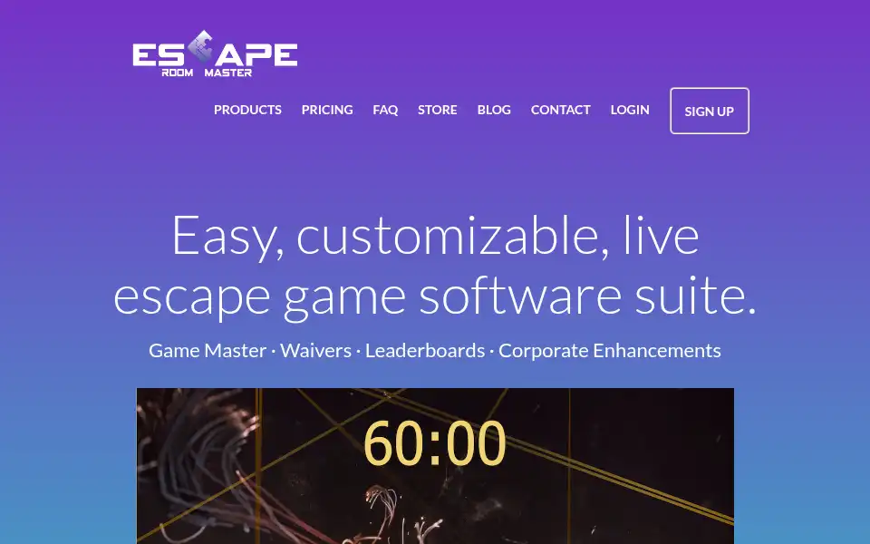 Screenshot of escaperoommaster.com
