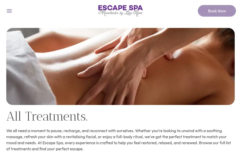 Screenshot of escapespamcr.co.uk