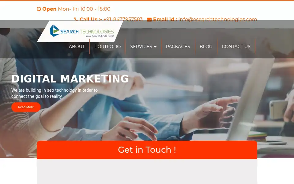 Screenshot of esearchtechnologies.com