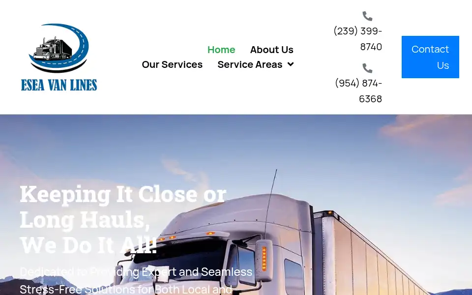Screenshot of eseavanlines.com