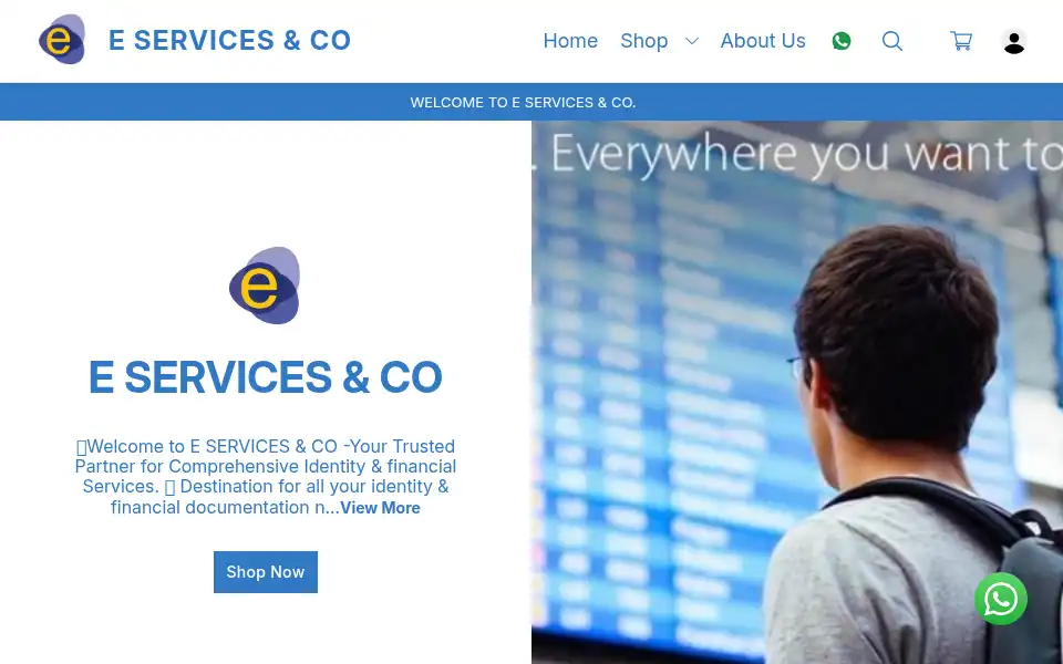 Screenshot of eservicesonline.co.in