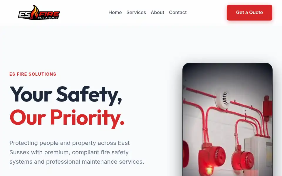 Screenshot of esfiresolutions.co.uk