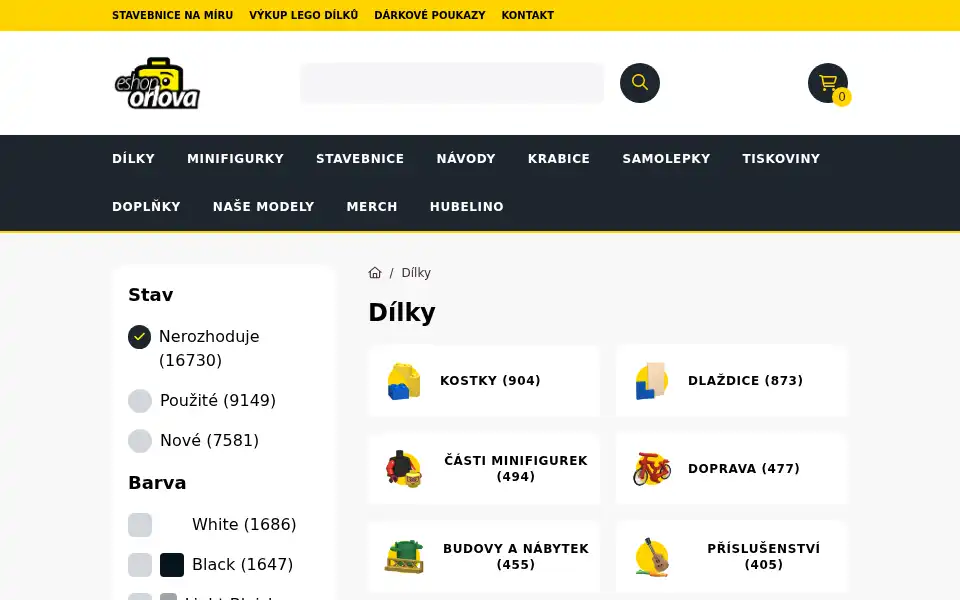 Screenshot of eshoporlova.cz