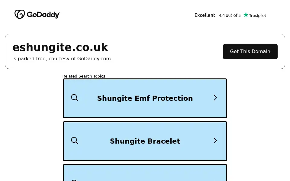 Screenshot of eshungite.co.uk