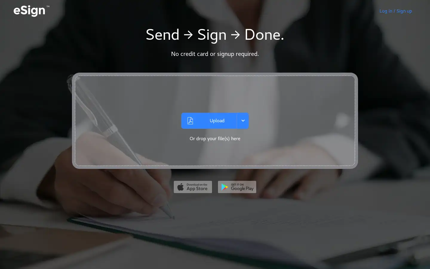 Screenshot of esign.com
