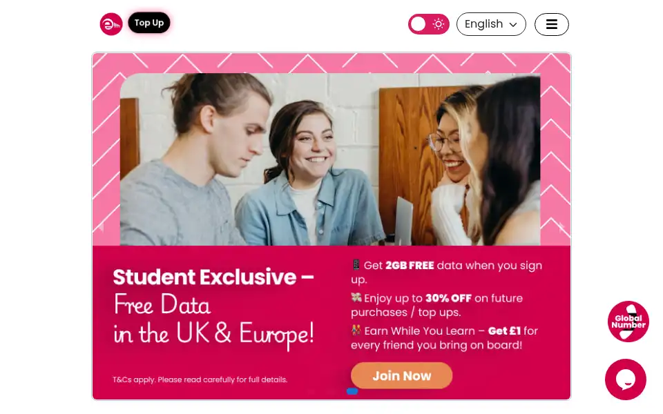 Screenshot of esim-mobile.co.uk