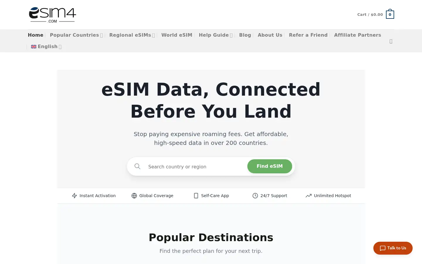 Screenshot of esim4.com