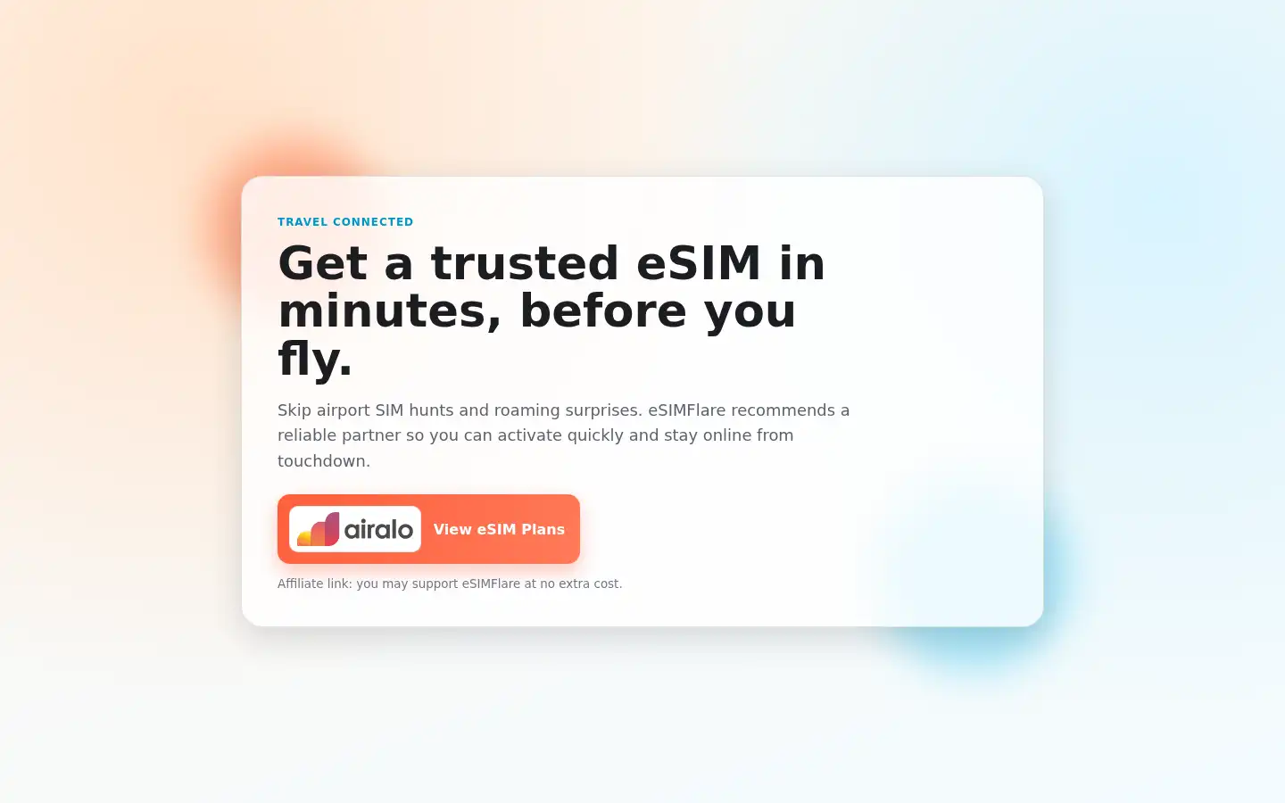 Screenshot of esimflare.com
